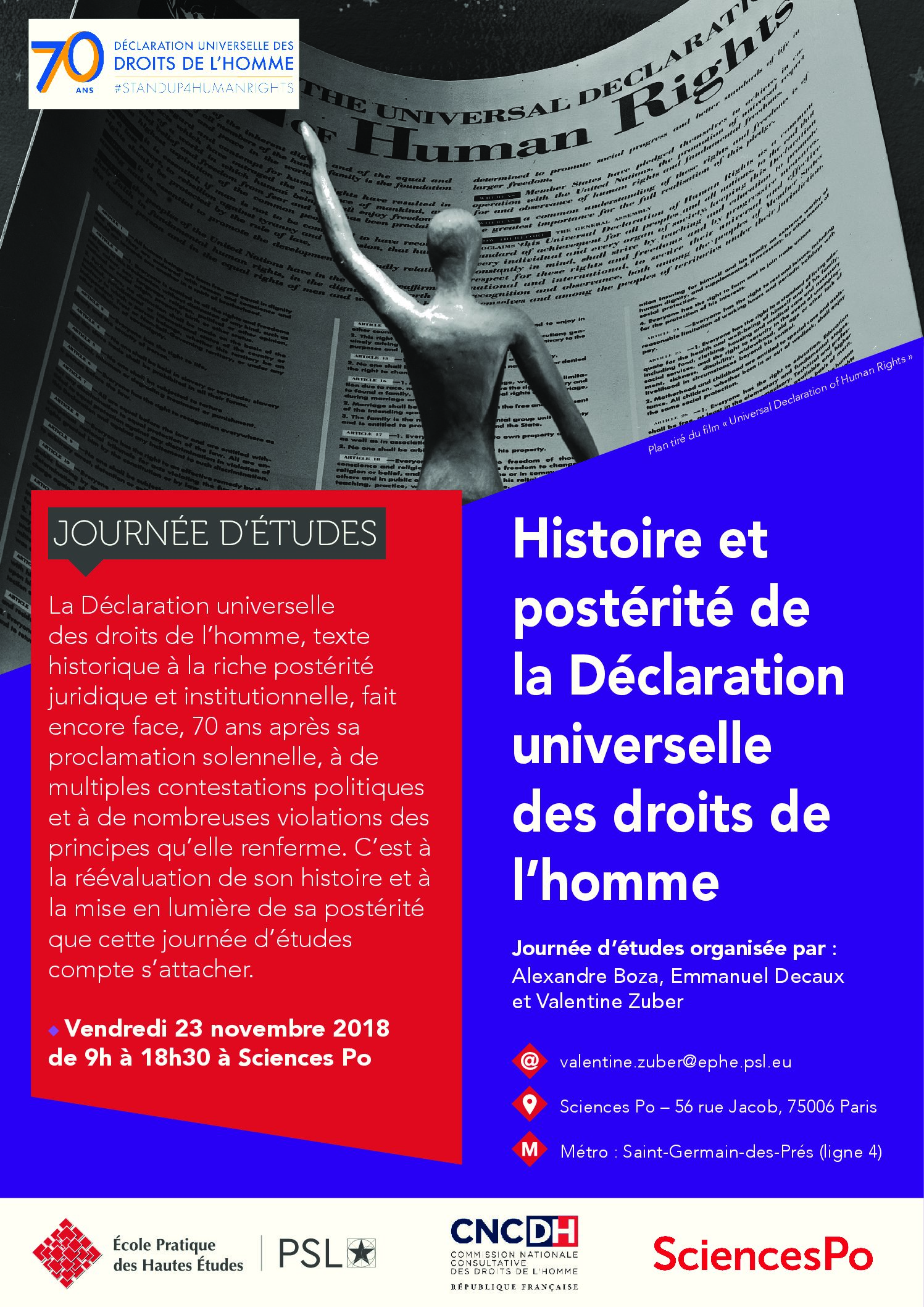 23 Novembre - Journée D'études : Histoire Et Postérité De La ...